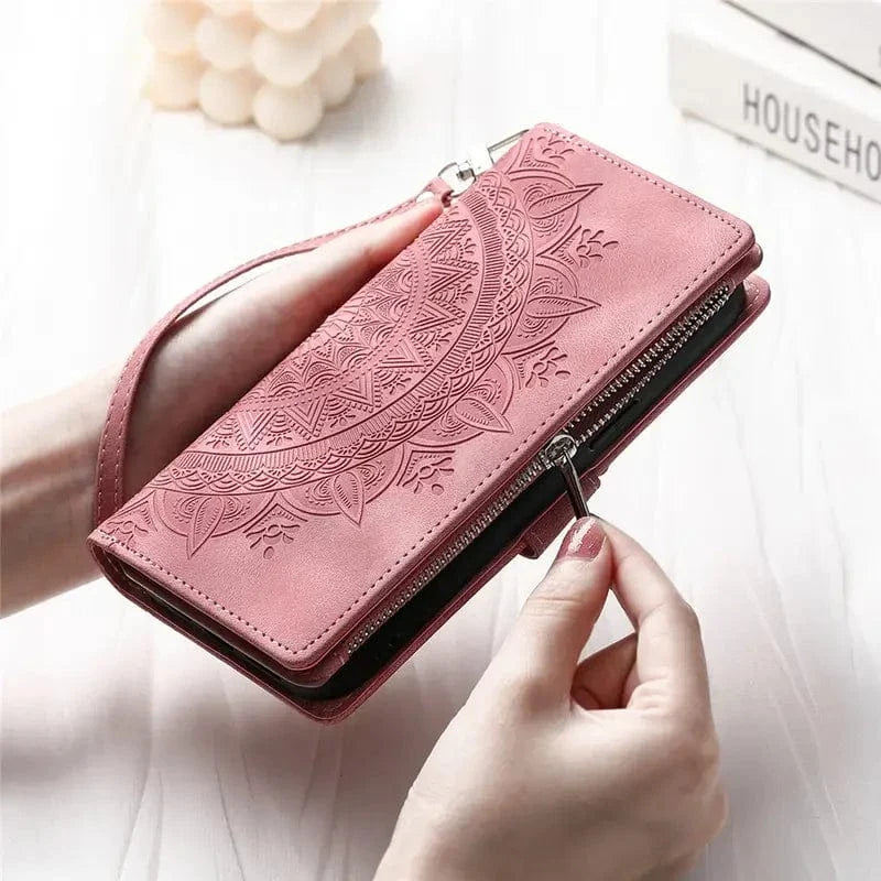 Stylish Leather Lanyard Wallet Case