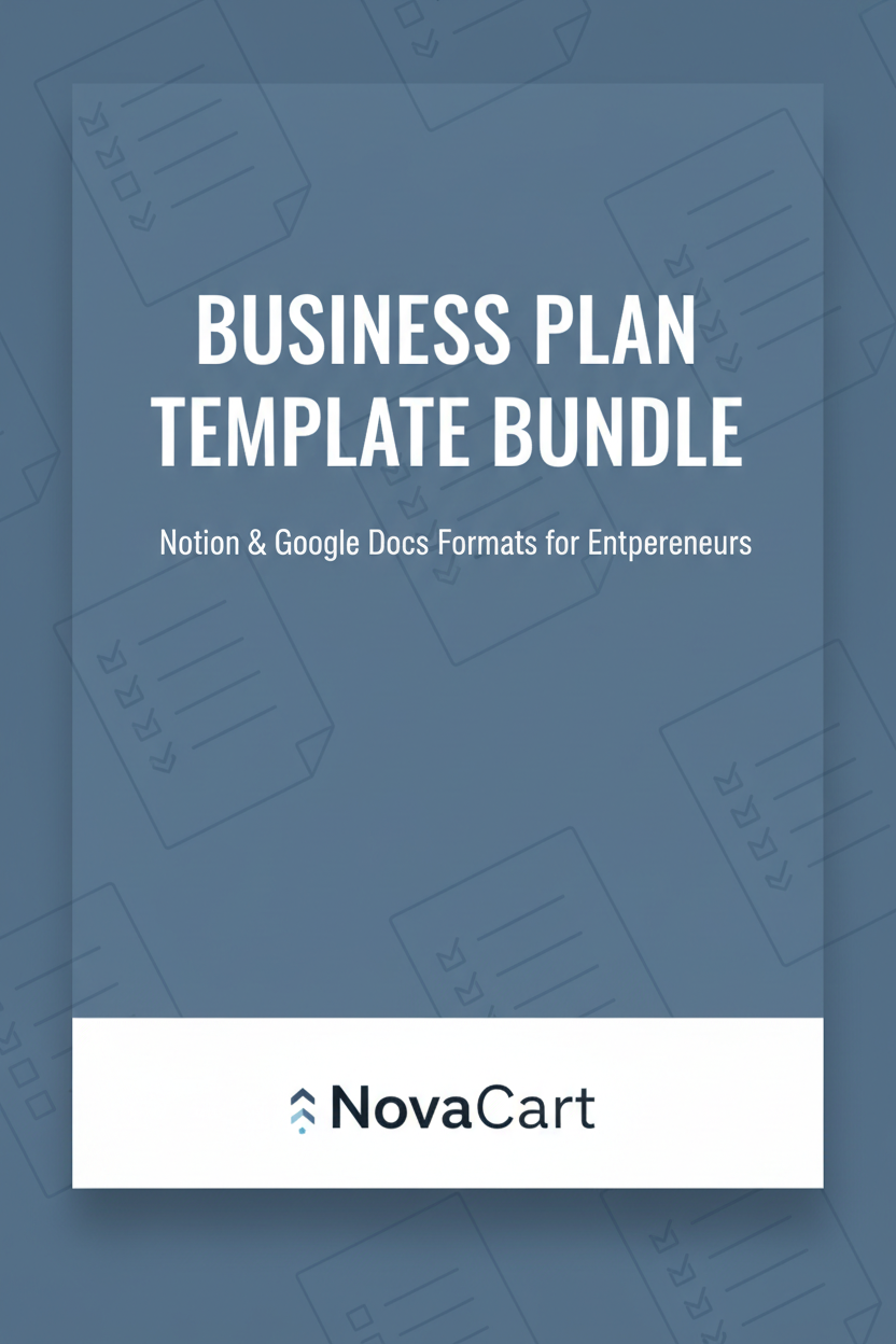 Business Plan Template Bundle Cover