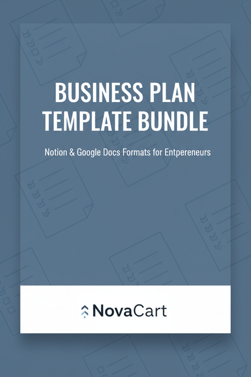Business Plan Template Bundle Cover