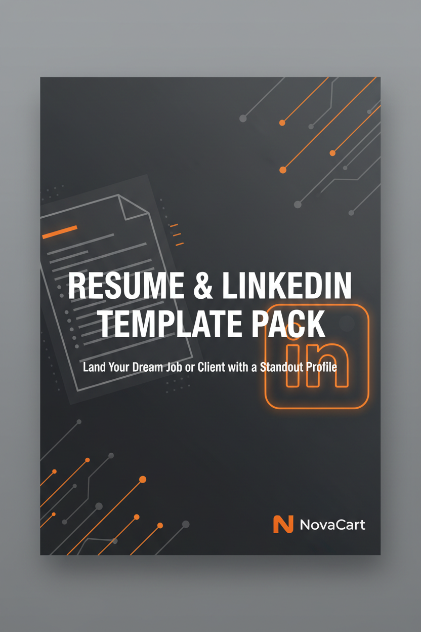 Resume & LinkedIn Template Pack – Land Your Dream Job or Client with a Standout Profile